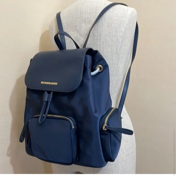 Michael Kors Blue Abbey Large Logo Cargo Backpack $_57.JPG?set_id=880000500F main image 4